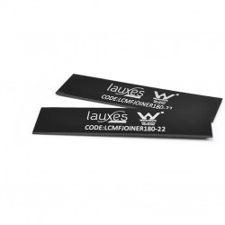 180° Lauxes Midnight Black Pair Shower Grate Joiners 22/26mm